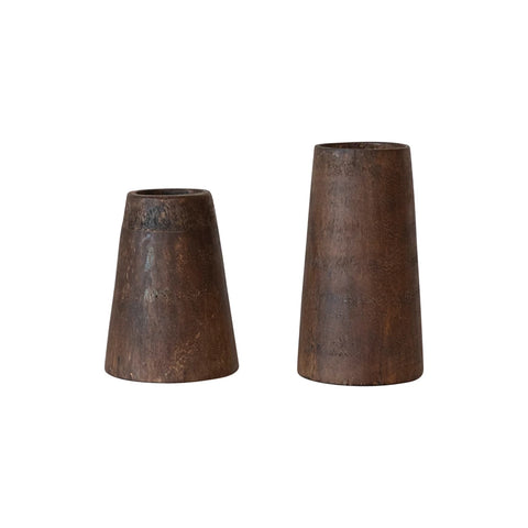 Found Wood Vases, 2 Size Options