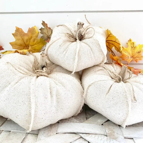 Cotton Fabric Pumpkins, 3 Size Options