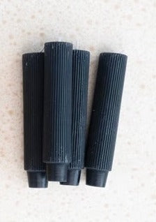 Black Unscented Pleated Taper Candles, Set of 2 (2 Size Options)