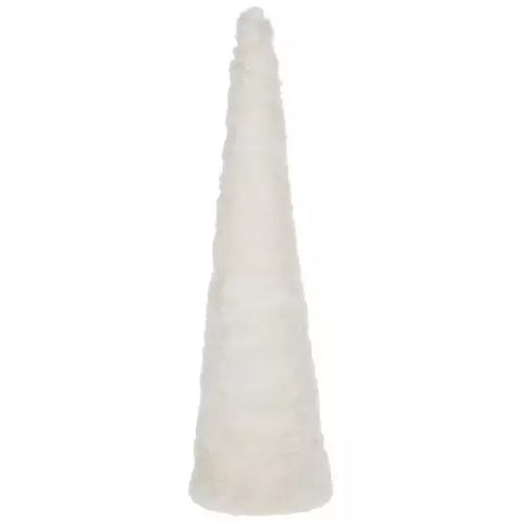 White Faux Fur Cone Tree