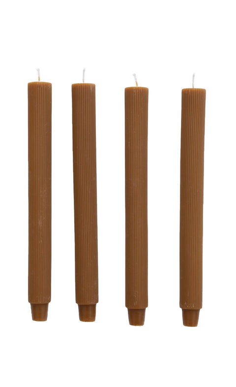 Unscented Pleated Taper Candles, Set of 2