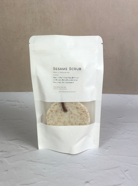Sesame Scrub Hand Soap with Leather Strap