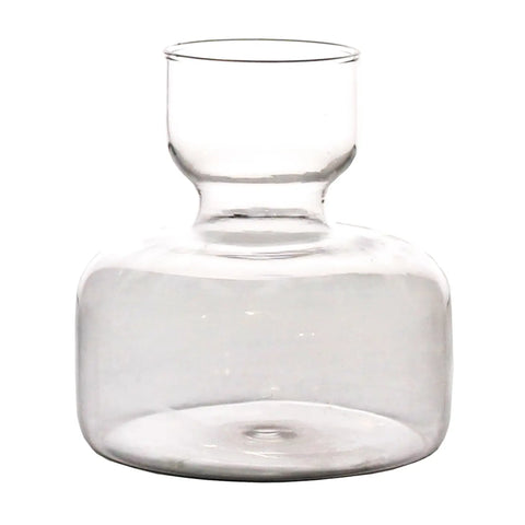 Glass Bulb Vase, Wide Bottom