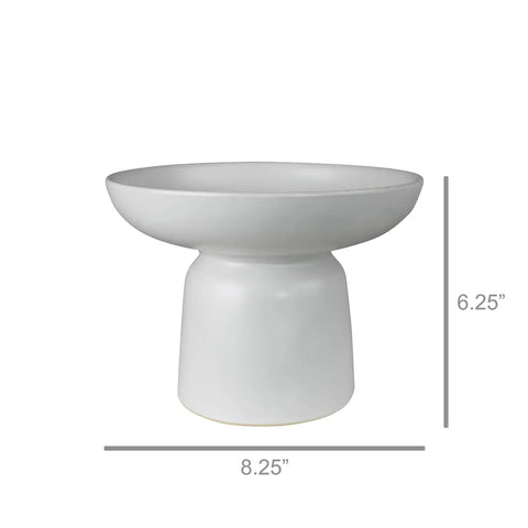 Tau Footed Bowl, White Ceramic