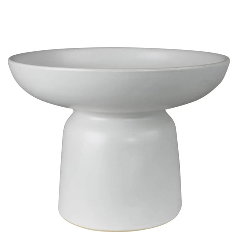 Tau Footed Bowl, White Ceramic