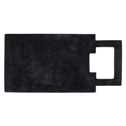 Marble Serving Board, Square Handle - Black