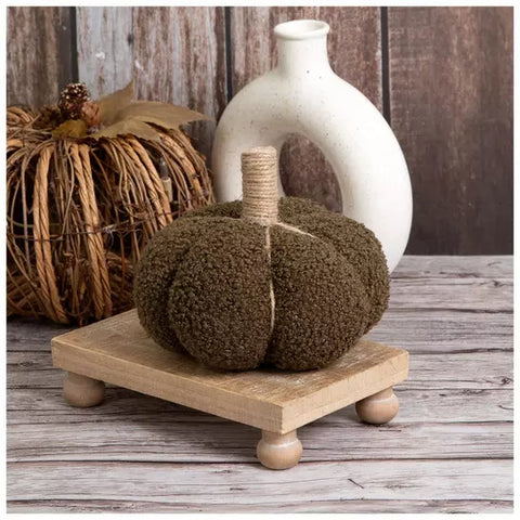 Plush Sherpa Pumpkin, Green