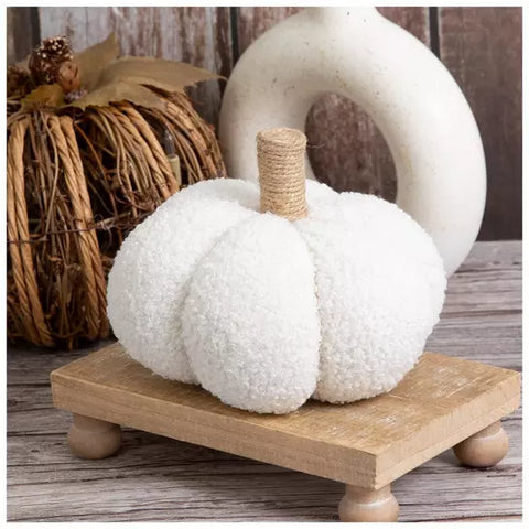 Plush Sherpa Pumpkin, Cream