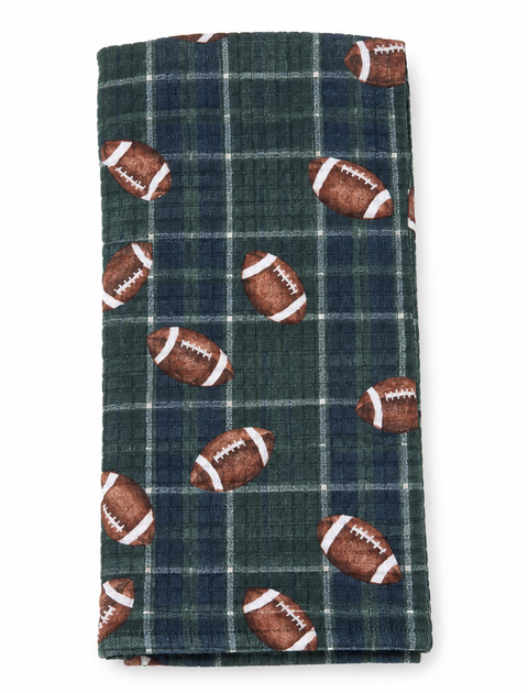 Plaid Quilted Football Kitchen Towel
