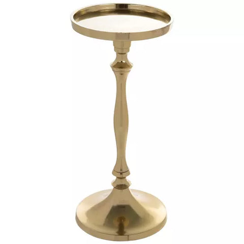 Gold Metal Pillar Candle Holder