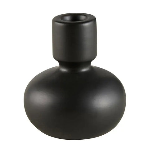 Black Round Taper Candle Holder