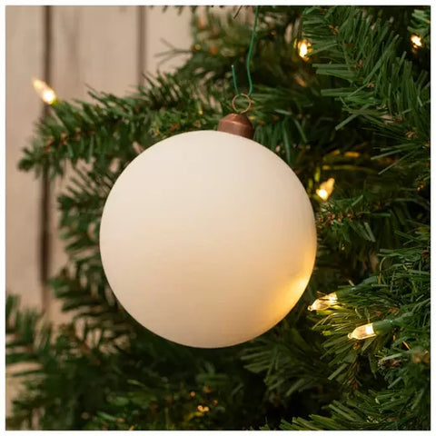 3” Flocked Ball Ornaments, 2 Color Options