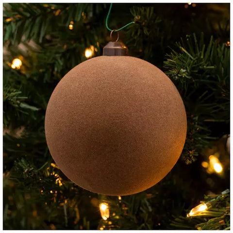 3” Flocked Ball Ornaments, 2 Color Options