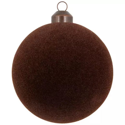 4” Flocked Ball Ornament, 3 Color Options