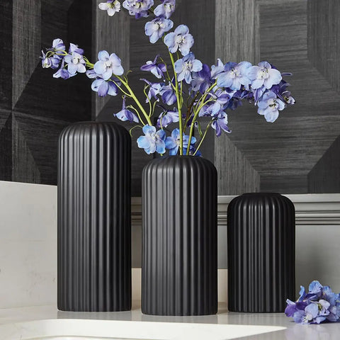 Black Ceramic Vases