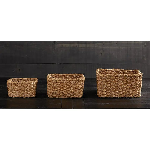 Square Seagrass Baskets, 3 Size Options