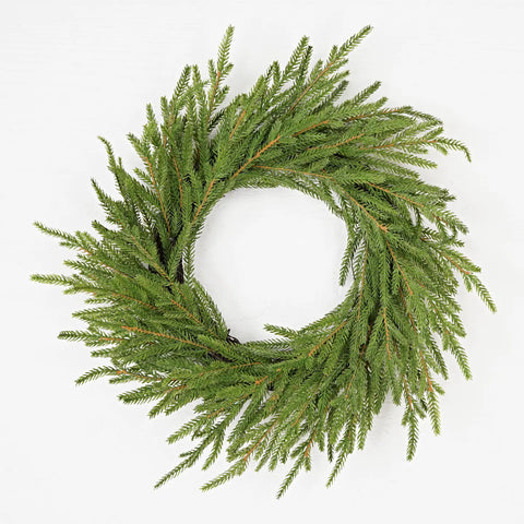 Real Touch Evergreen Wreath - 20" Dia