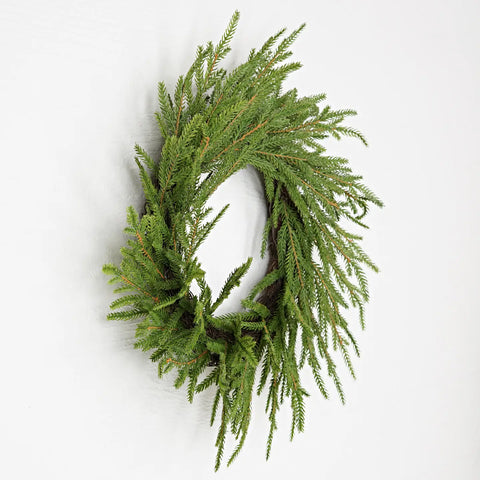 Real Touch Evergreen Wreath - 20" Dia