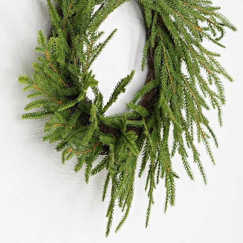 Real Touch Evergreen Wreath - 20" Dia