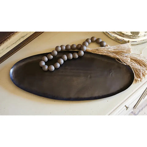 Oval Recycled Iron Tray, Large