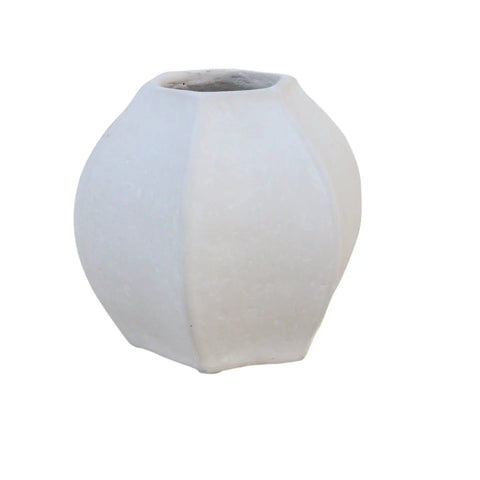 White Paper Mache Vase