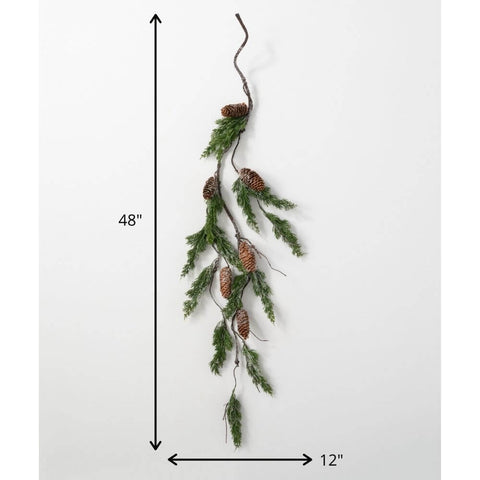 Frosted Pine & Pinecone Garland