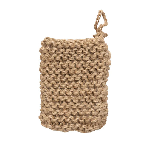 Jute Crocheted Body Scrubber Soap Holder