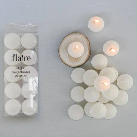 Unscented Tealights - Set of 20