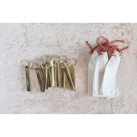 Brass Metal Key Chain, 10 Styles