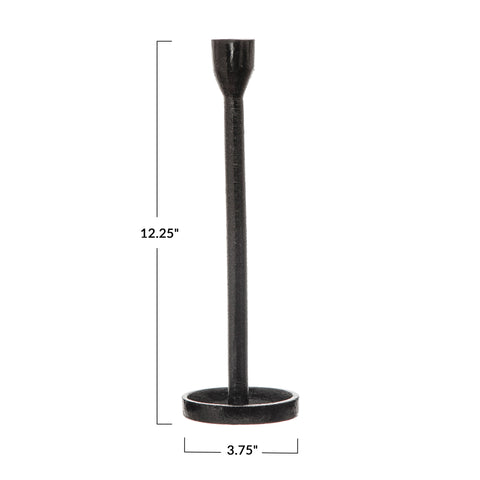 Black Cast Iron Taper Candle Holder