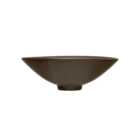 Decorative Terracotta Bowl with Reactive Glaze