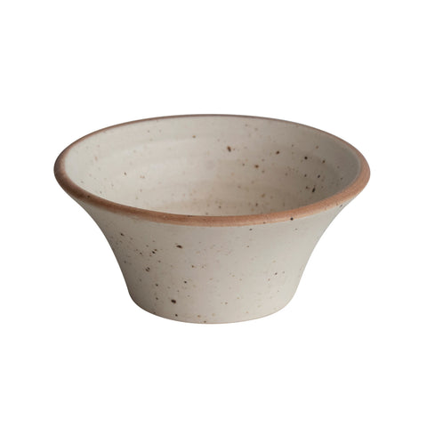 Stoneware Bowl, Cream Color Speckled