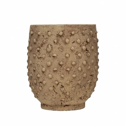 Sandstone Hobnail Planter, Distressed Finish