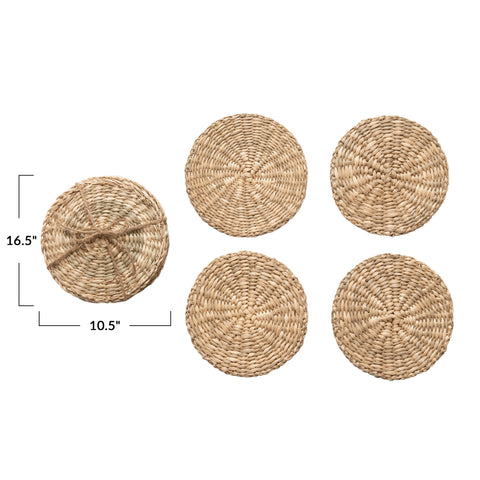 Seagrass Coasters w/ Jute Tie, Set of 4