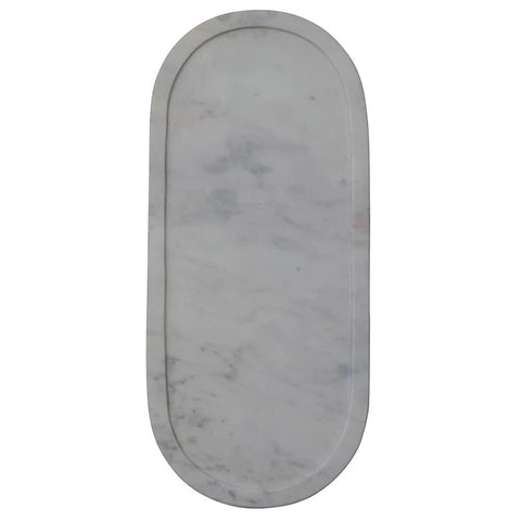 White Marble Tray, Oval