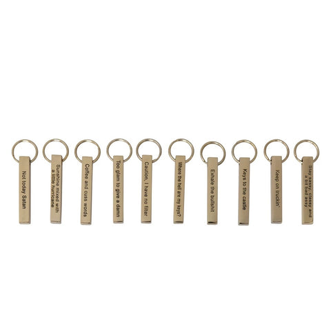 Brass Metal Key Chain, 10 Styles