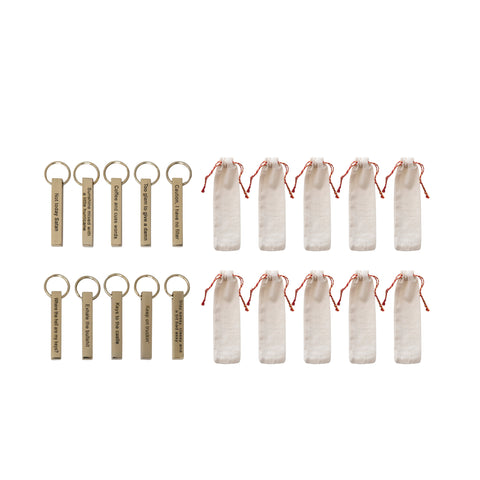 Brass Metal Key Chain, 10 Styles